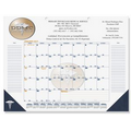 Calendar Desk Pads (Blue & Gold Pre-printed Calendar)